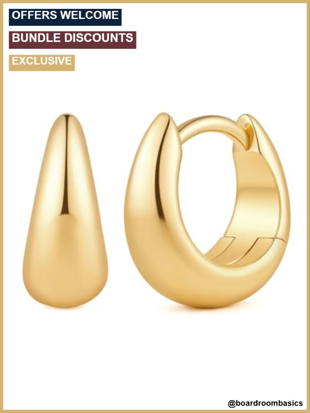 14K Gold Plated Hoop Earrings Small Gold Hoops for Women